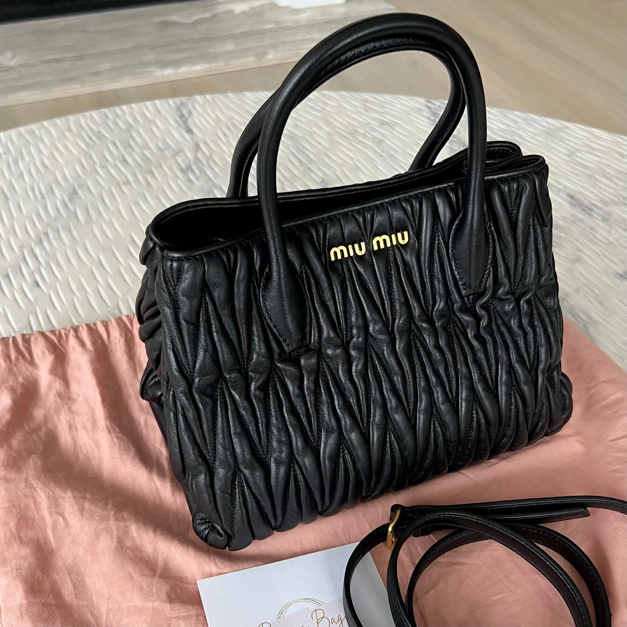 Miu Miu Matelassé Tote Bag