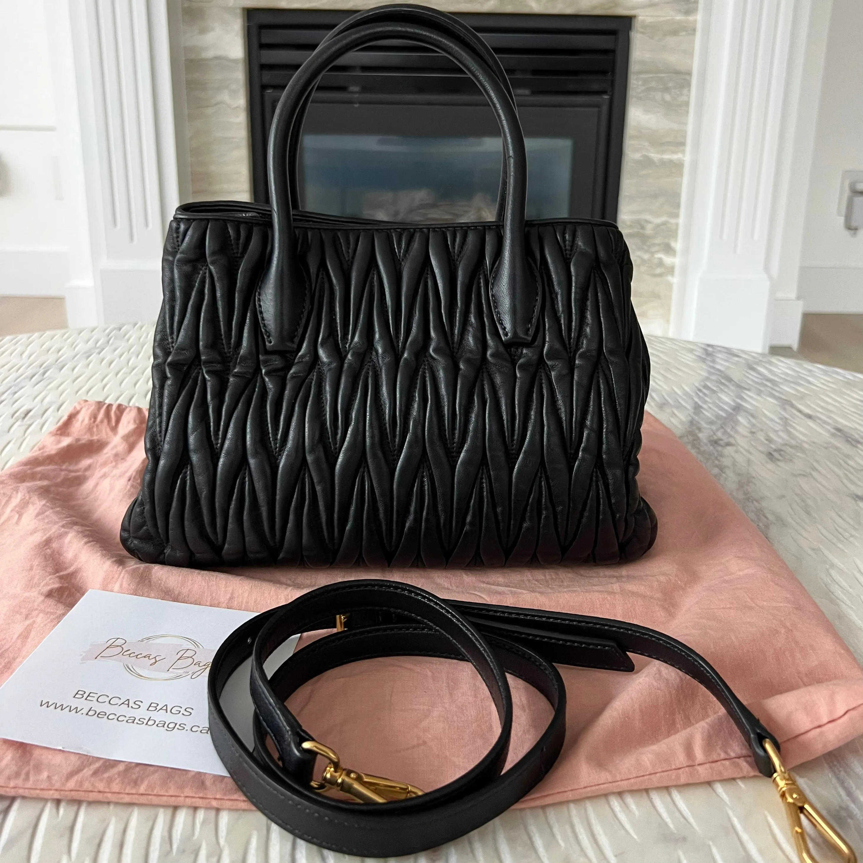 Miu Miu Matelassé Tote Bag