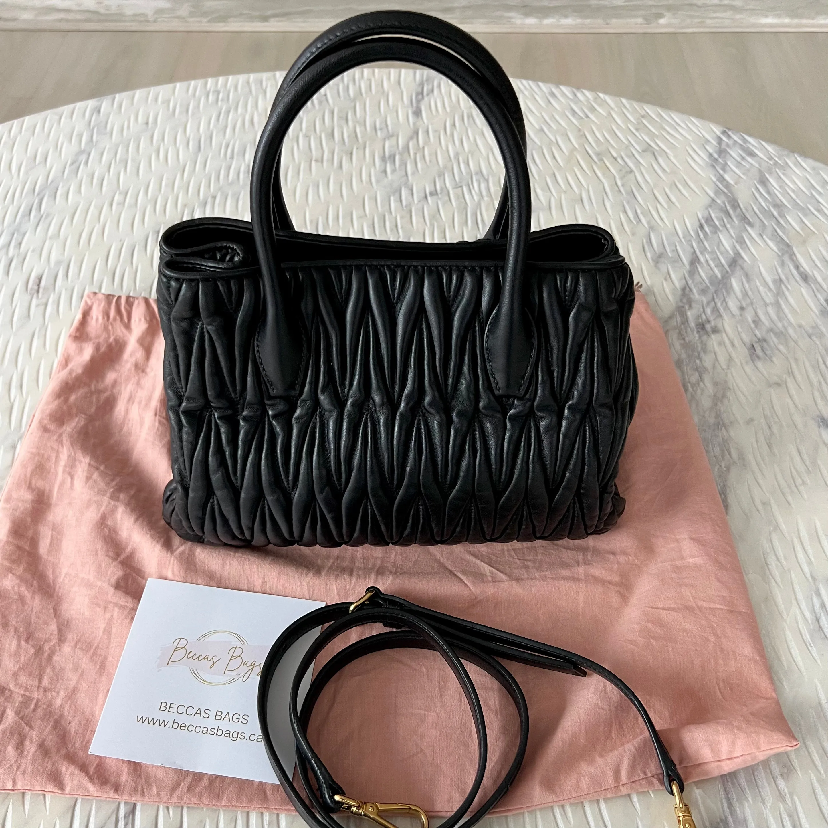 Miu Miu Matelassé Tote Bag