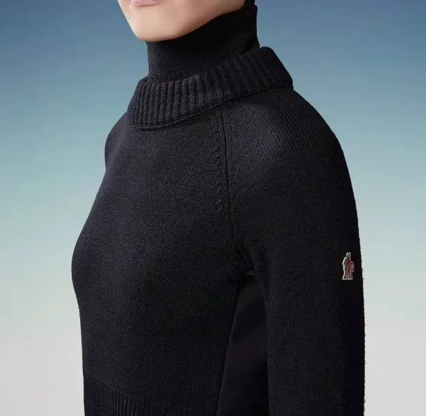 MONCLER  |Wool & Fleece Turtleneck Sweater