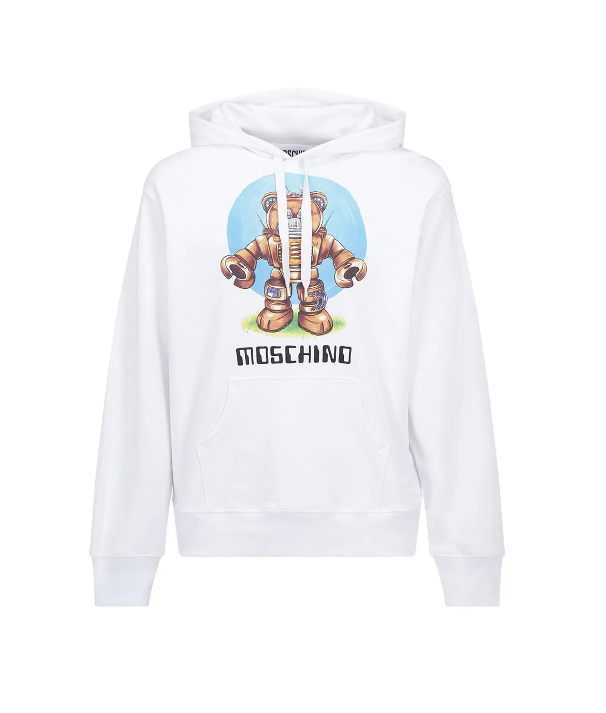 Moschino Logo Printed Drawstring Hoodie