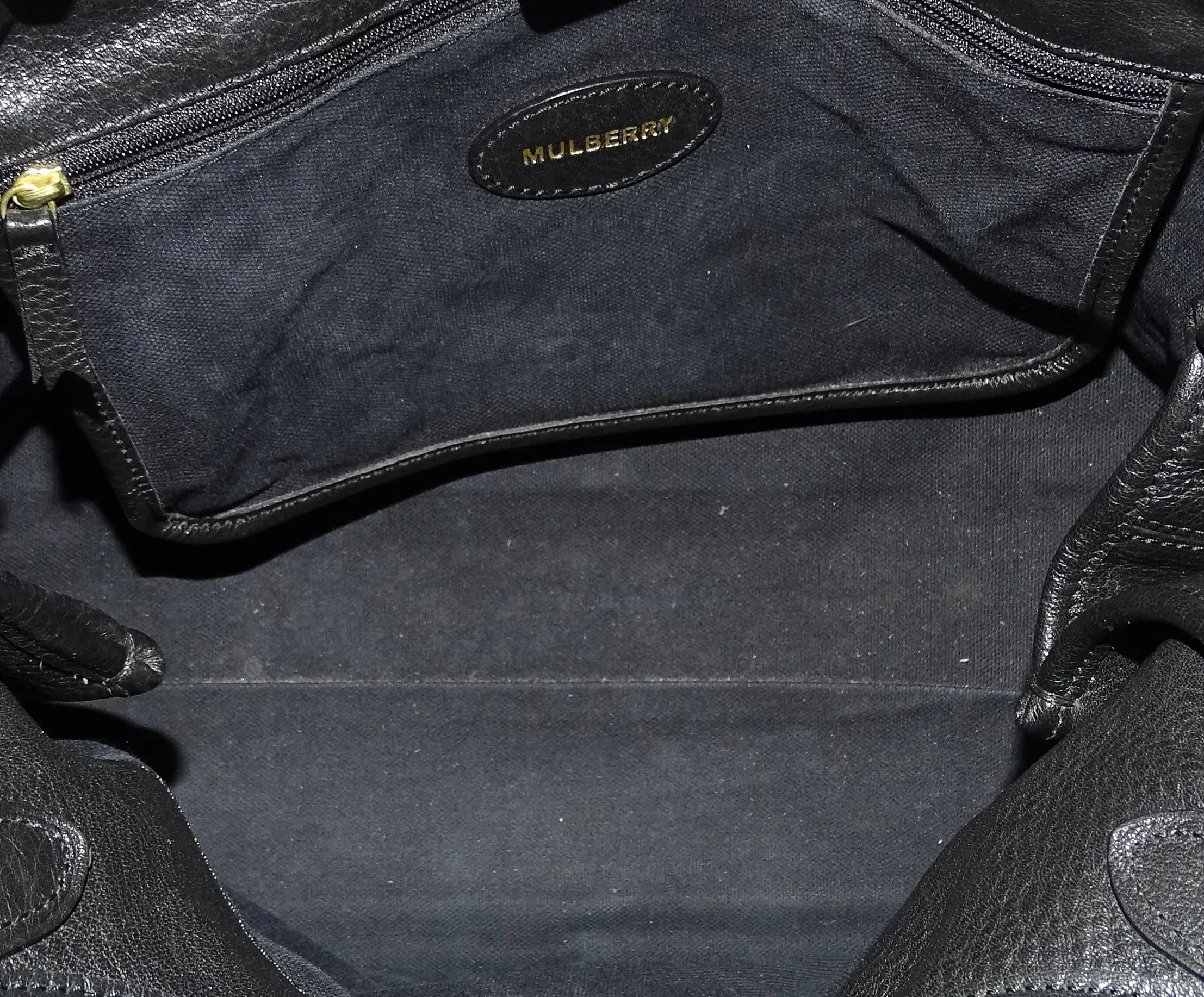 Mulberry Vintage Black Spongy Leather Somerset Tote