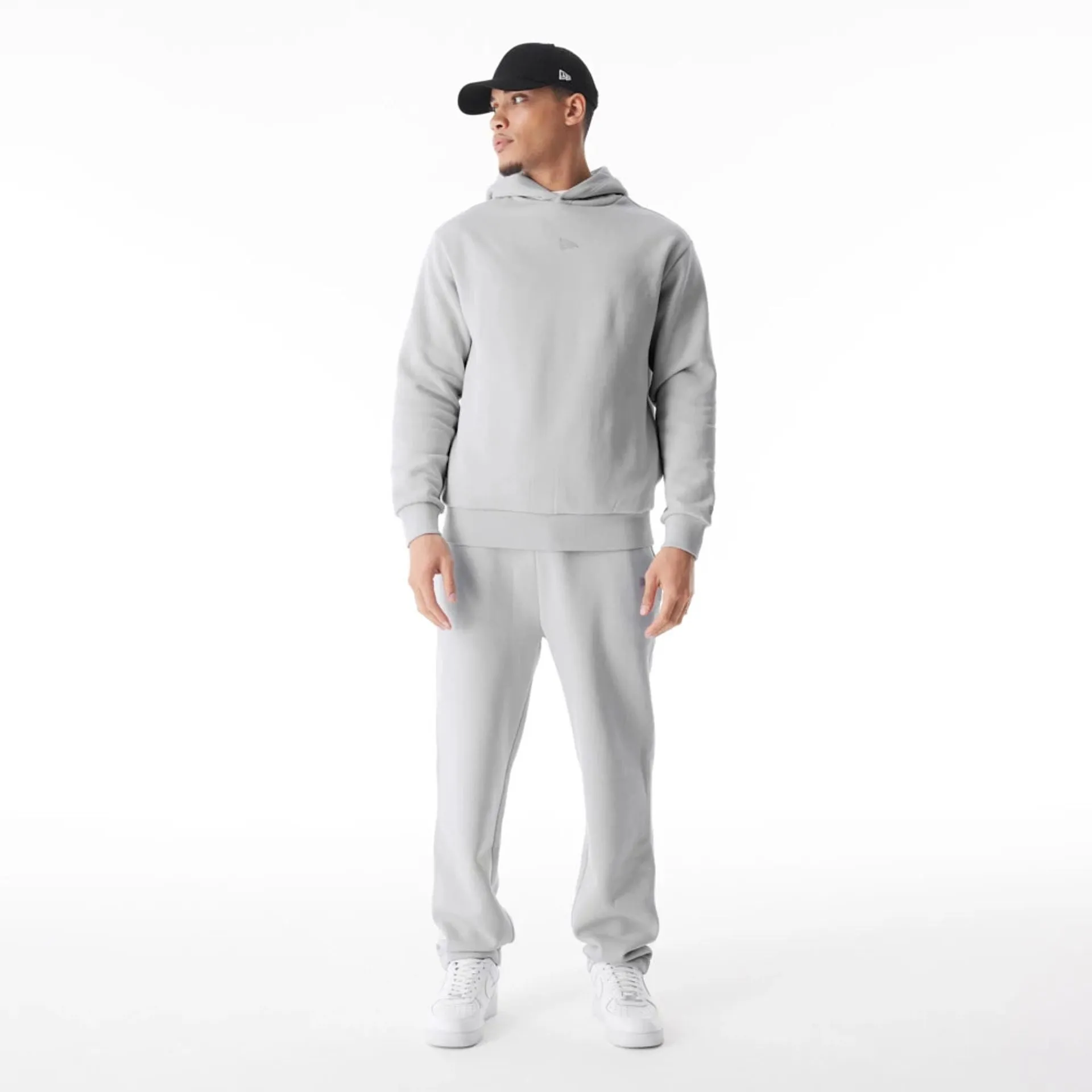 New Era Flag Grey Oversized Pullover Hoodie