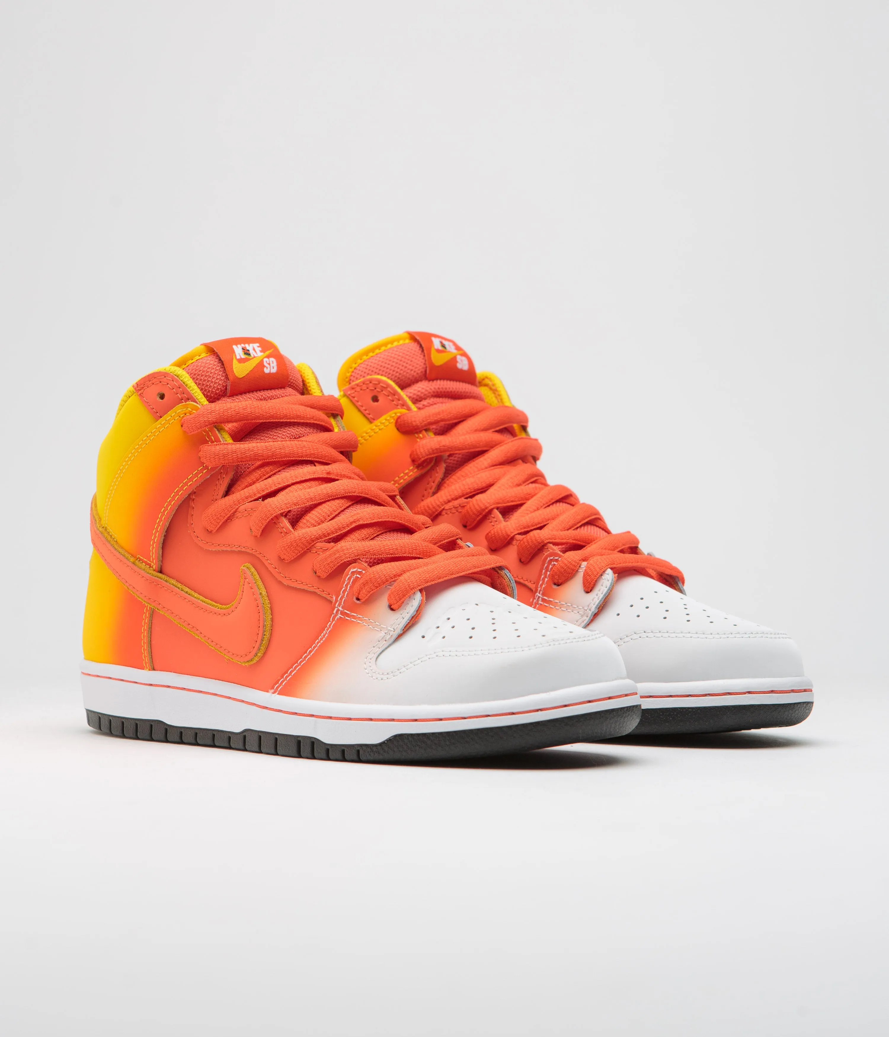 Nike SB Dunk High Pro Shoes - Amarillo / Orange - White - Black