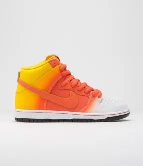 Nike SB Dunk High Pro Shoes - Amarillo / Orange - White - Black