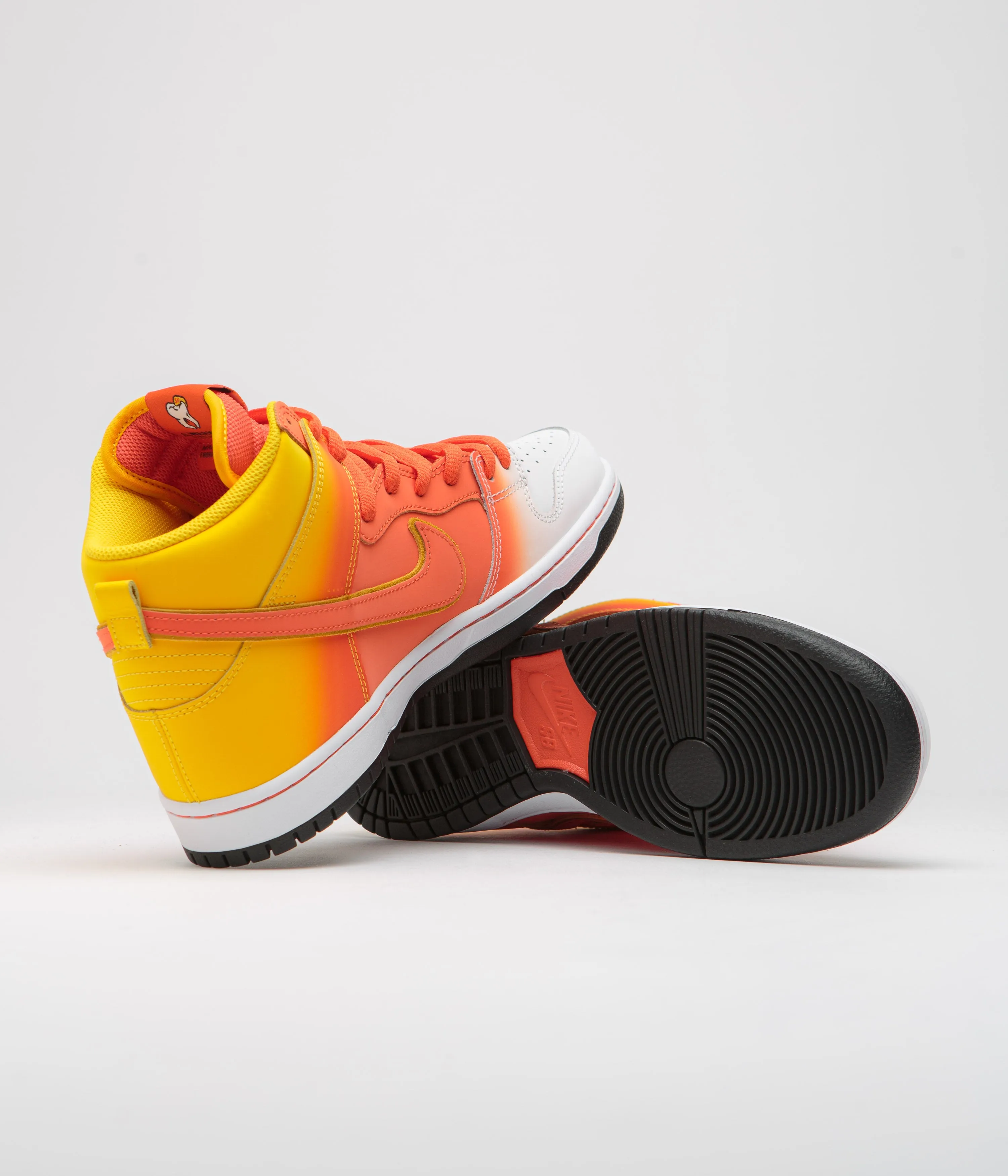 Nike SB Dunk High Pro Shoes - Amarillo / Orange - White - Black