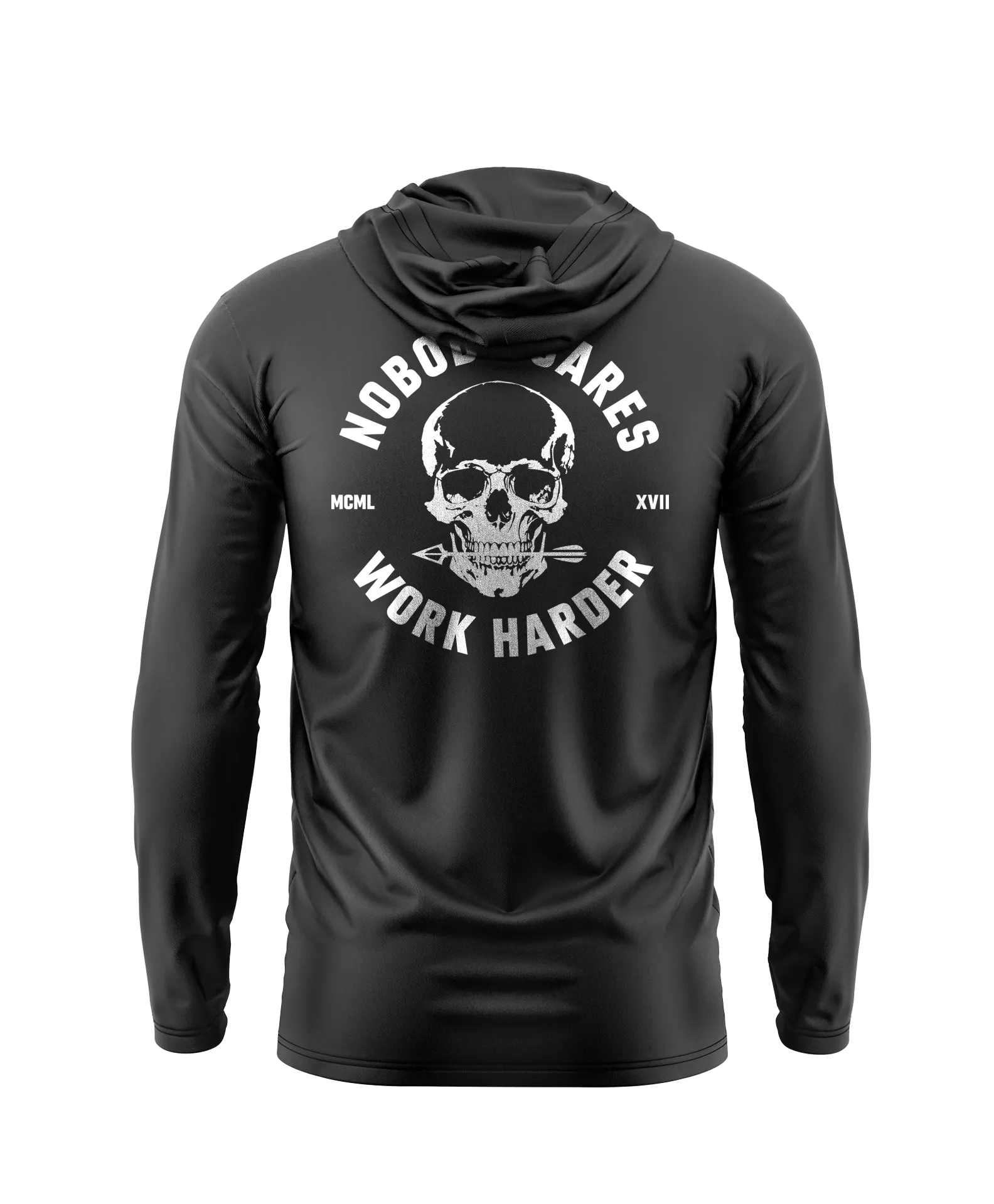 Nobody Cares Skull Athletic Hoodie