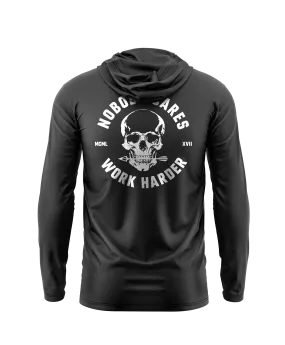 Nobody Cares Skull Athletic Hoodie