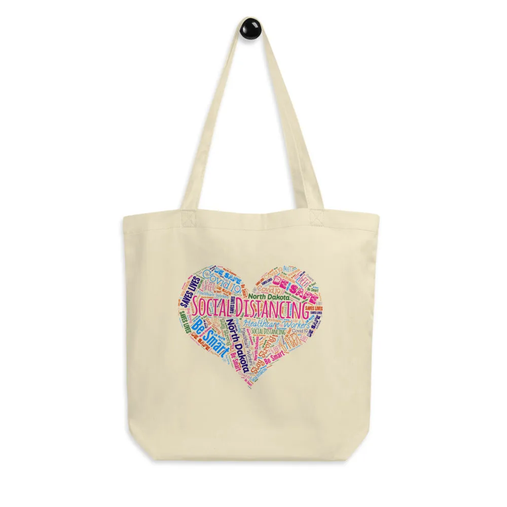 North Dakota  - Social Distancing Tote Bag - Eco Friendly