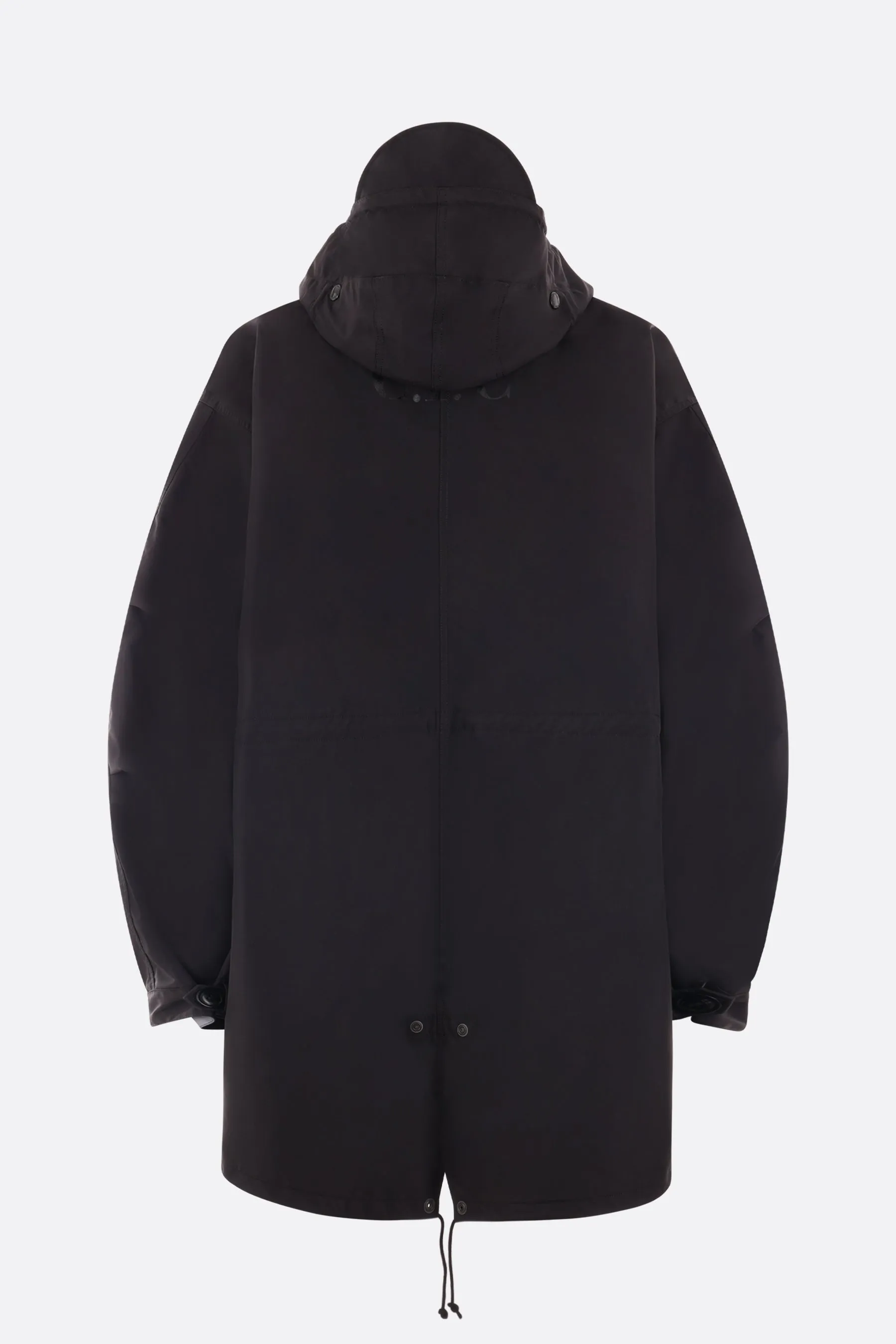 nylon long parka jacket