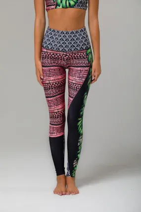 ONZIE // HIGH RISE GRAPHIC LEGGING - CUBAN ANGEL