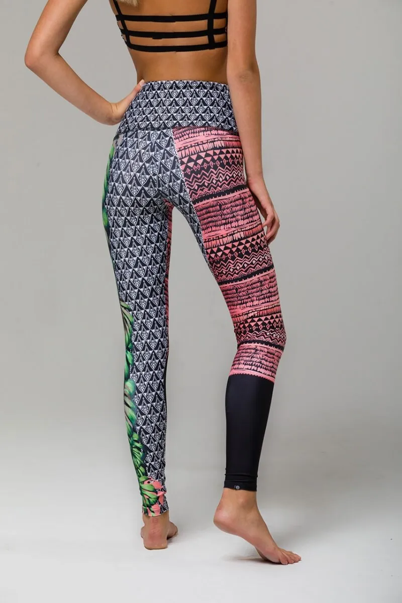 ONZIE // HIGH RISE GRAPHIC LEGGING - CUBAN ANGEL