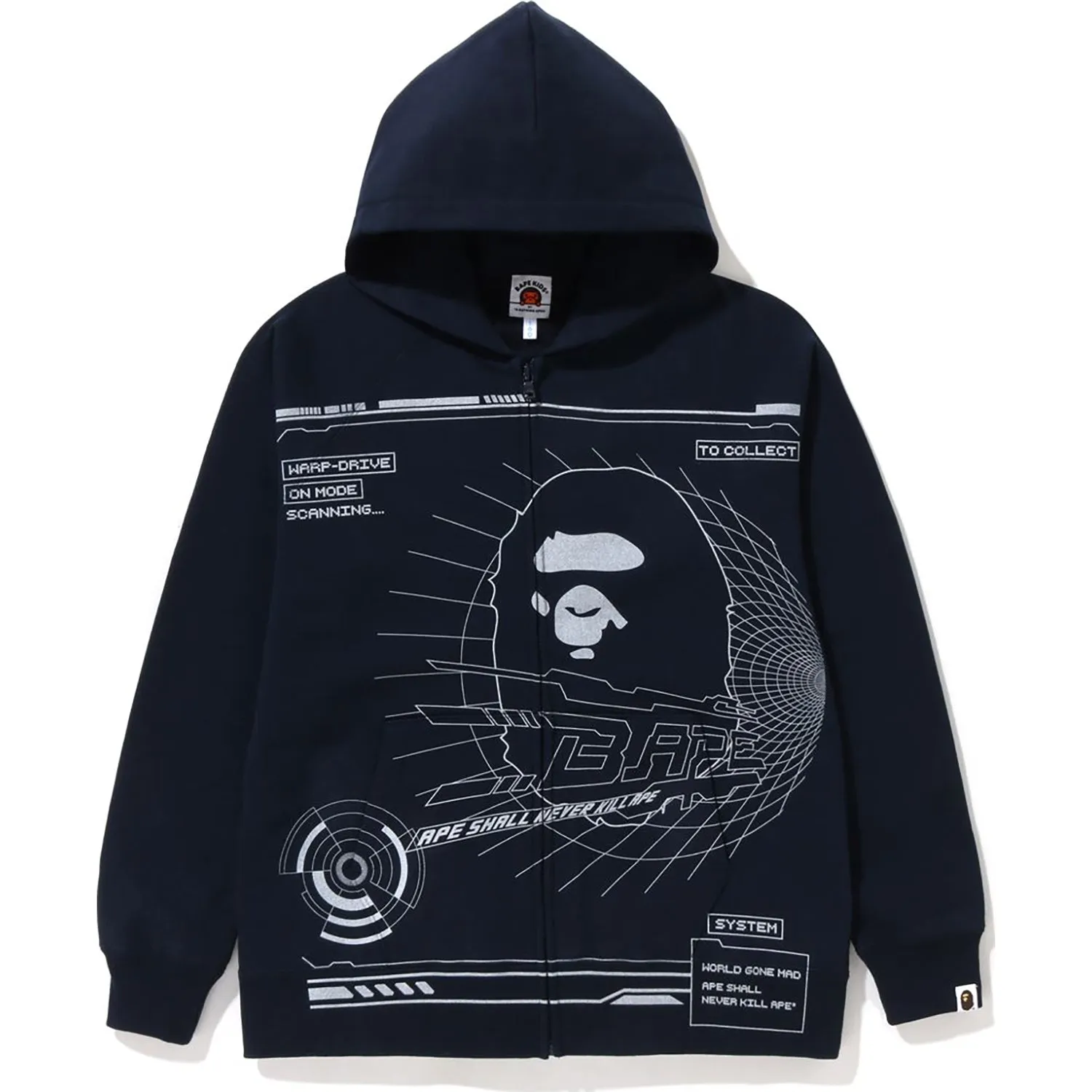 OVER PRINTED ZIP HOODIE KIDS