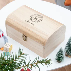 Personalised Christmas Woodland Keepsake Chest