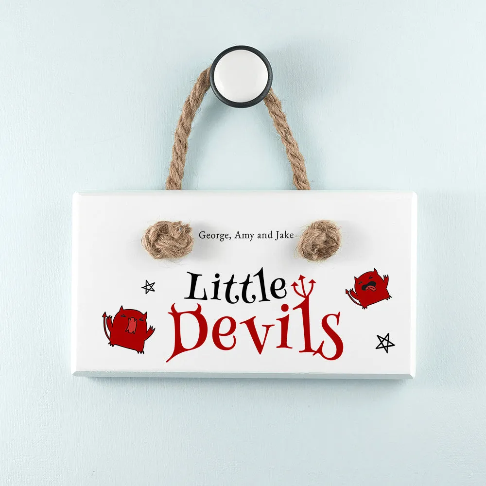 Personalised Halloween Little Devils Sign