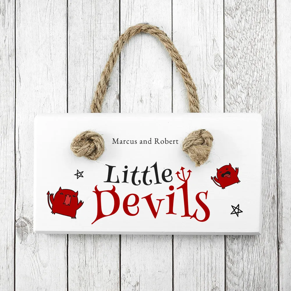 Personalised Halloween Little Devils Sign