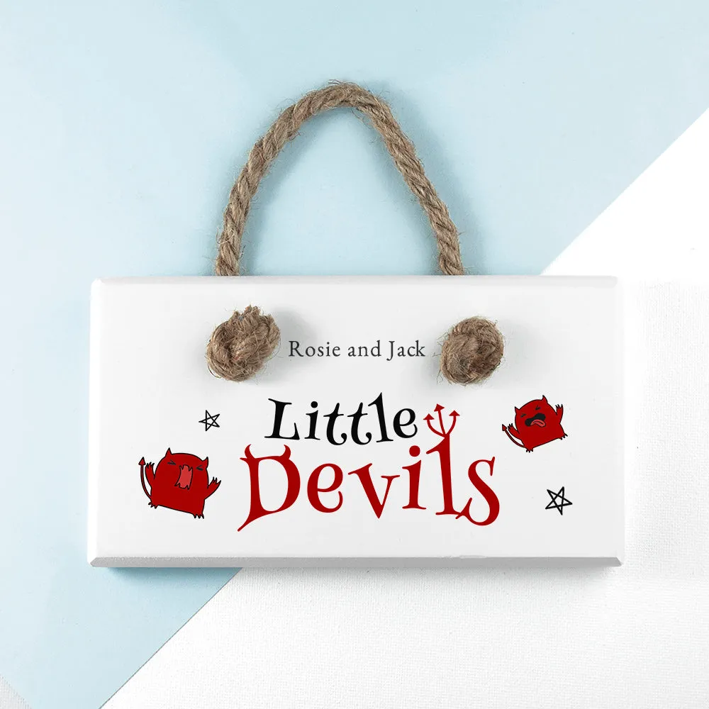 Personalised Halloween Little Devils Sign