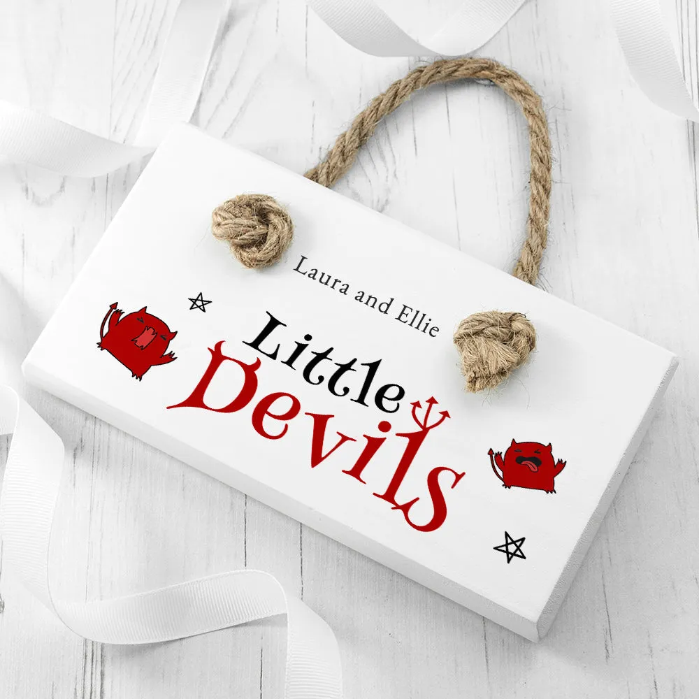 Personalised Halloween Little Devils Sign