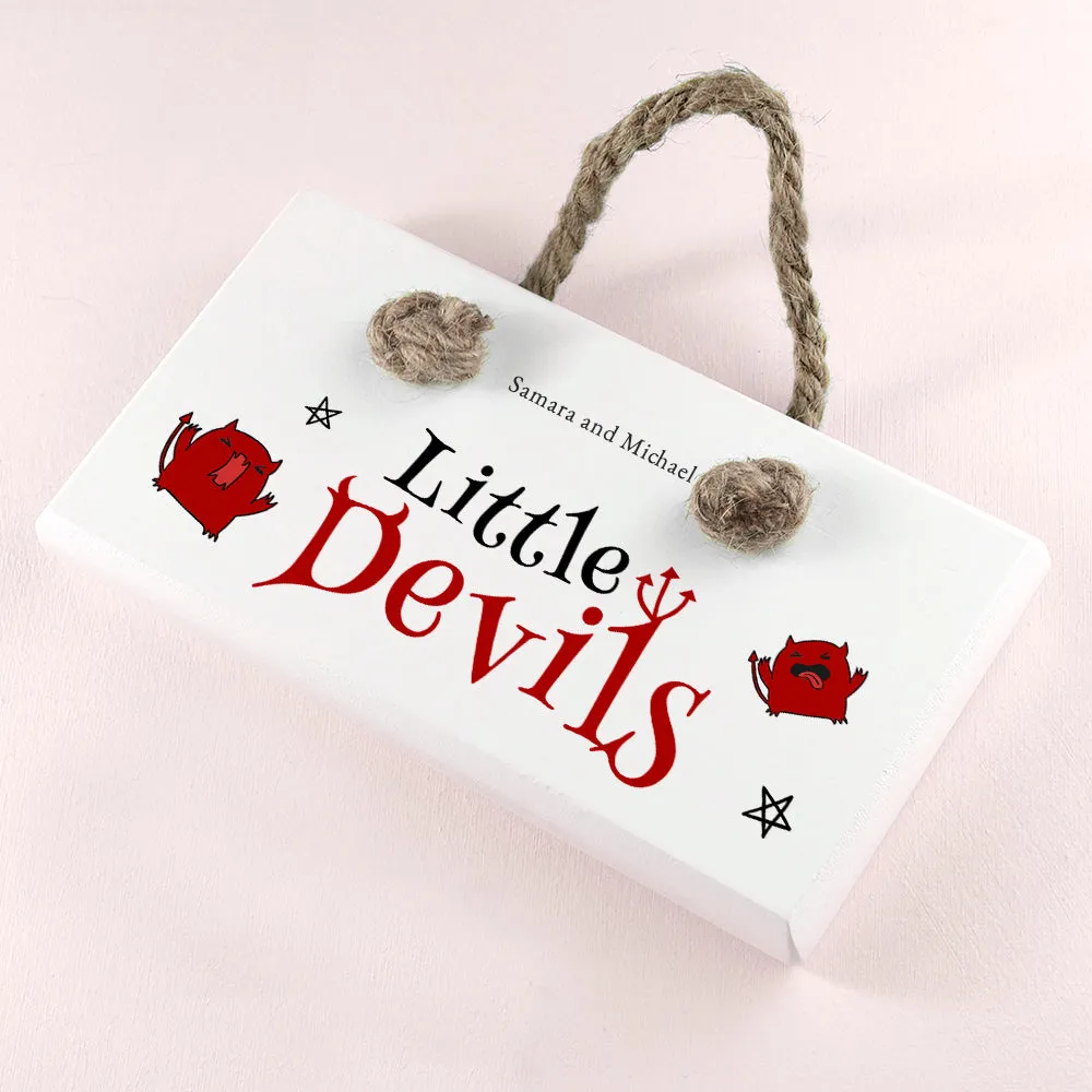 Personalised Halloween Little Devils Sign