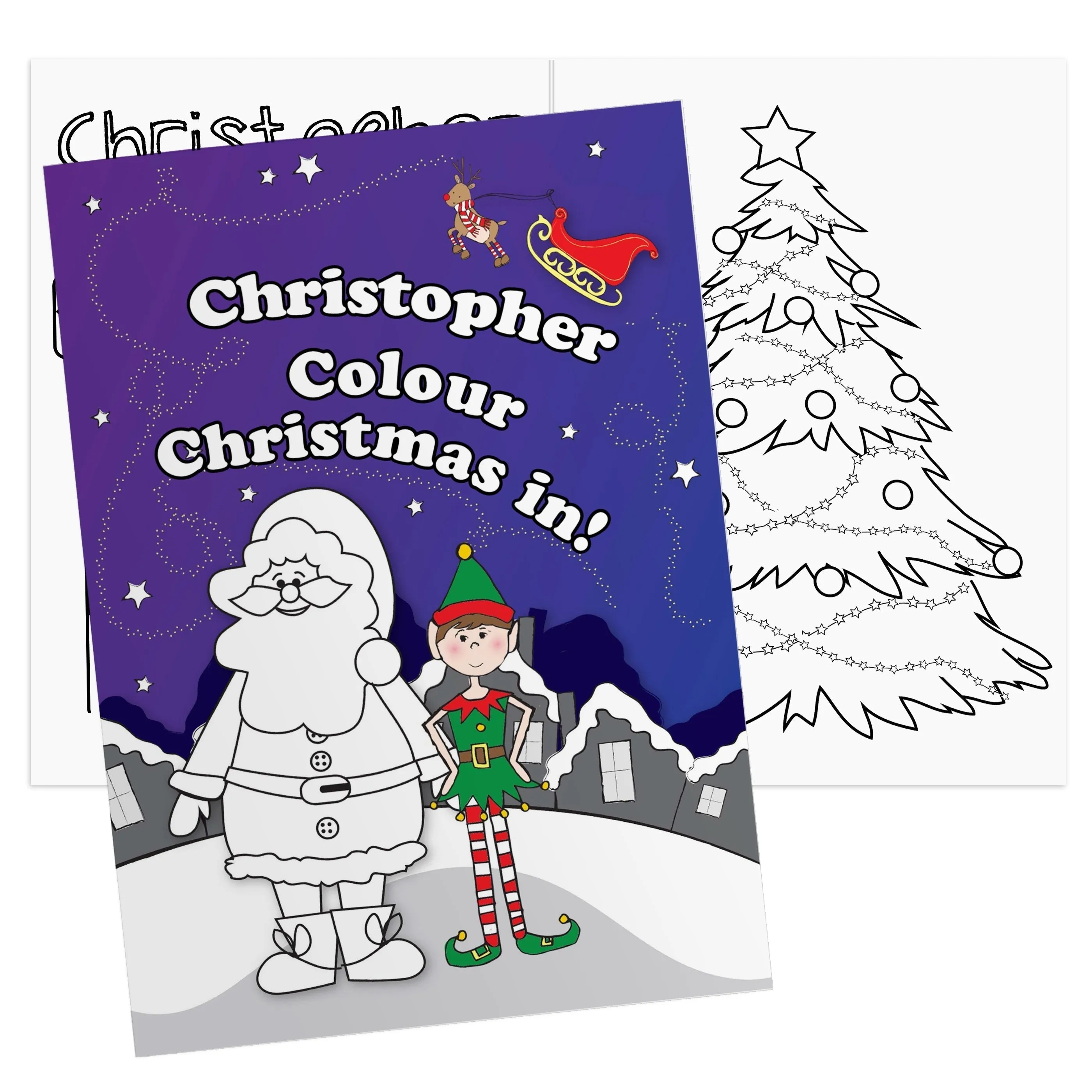 Personalised Its Christmas Elf Colouring Book