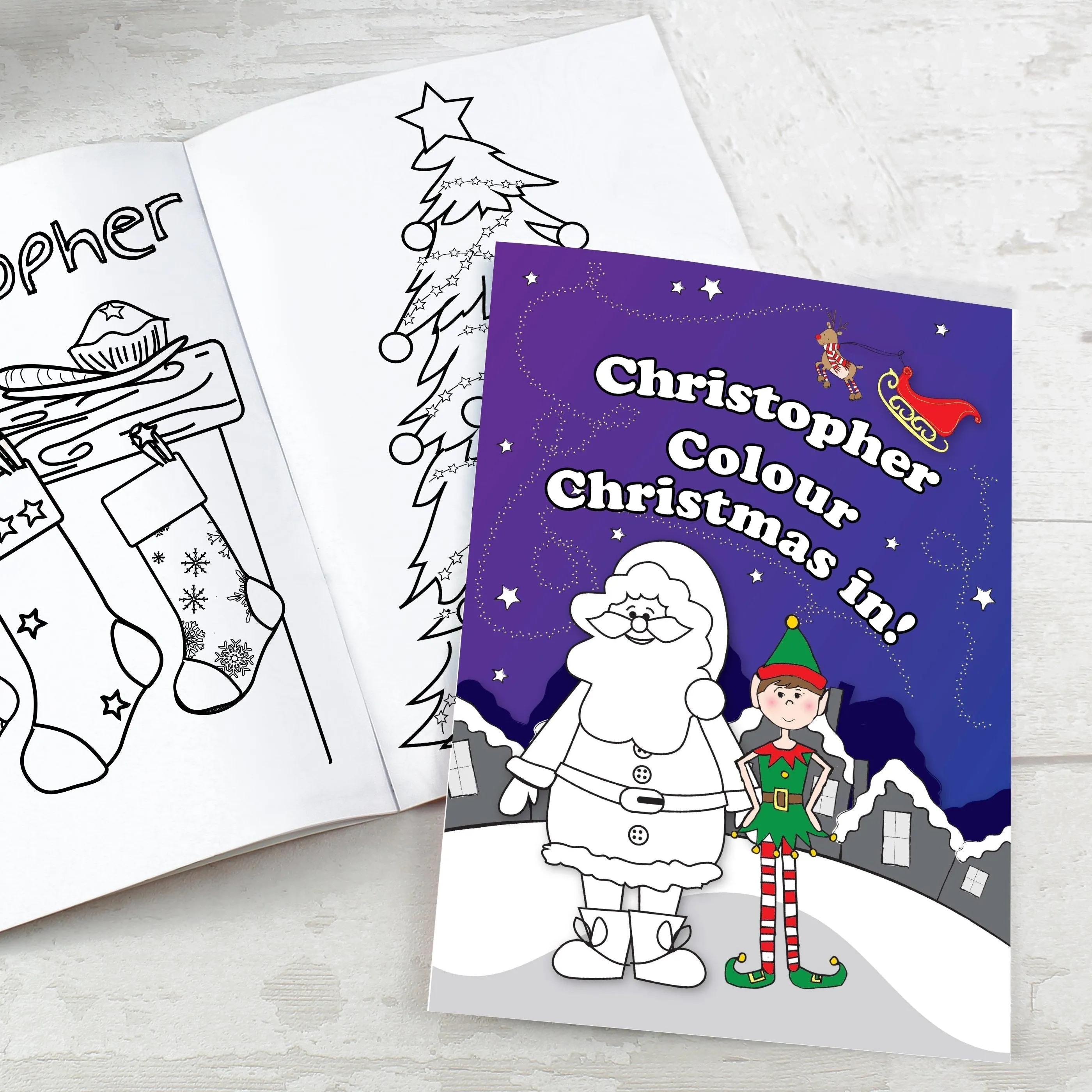 Personalised Its Christmas Elf Colouring Book