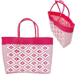 Pink Woven Tote