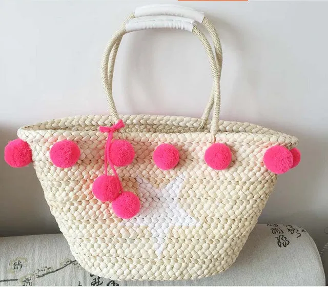 Pom Pom Beach Bag