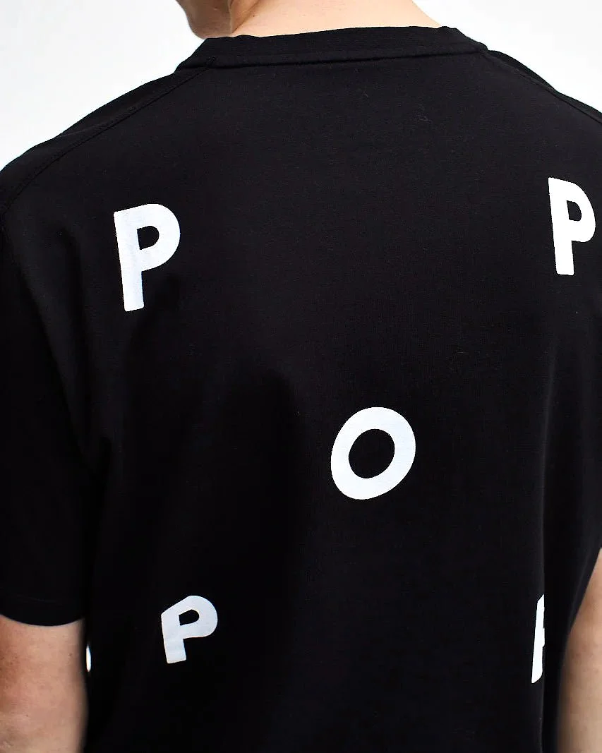 Pop Trading Company Logo t-shirt black/ white