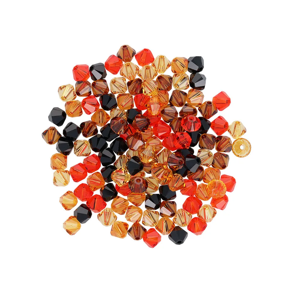 PRESTIGE 5328 4mm Bicone Halloween Harvest Crystal Designer Bead Blend