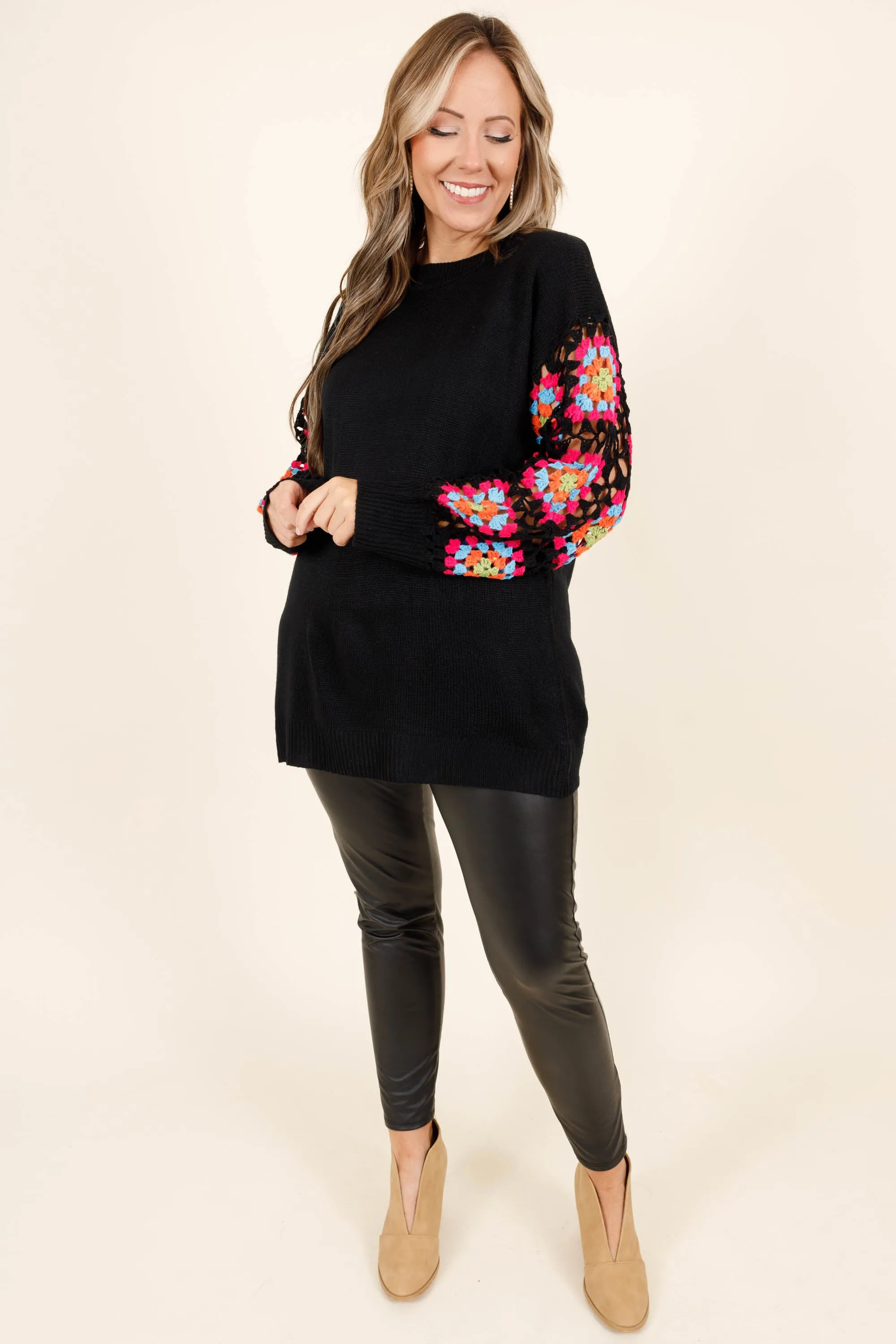 Queen Of Peace Sweater, Black