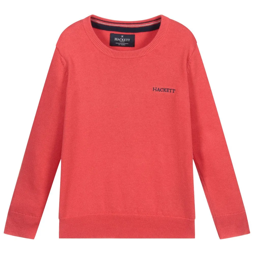 Red Cotton Logo Sweater