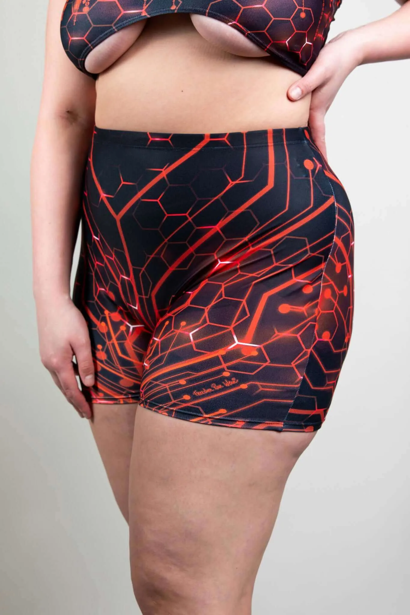 Red Singularity High Waist Shorts