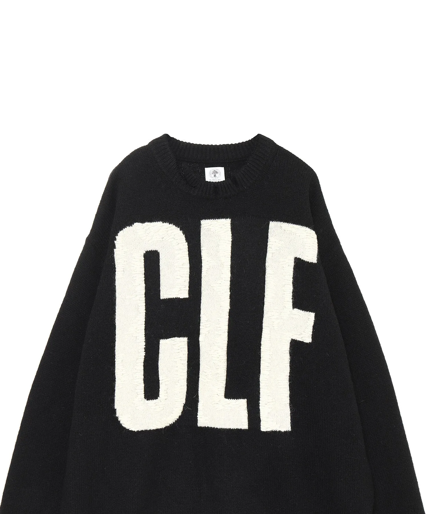 RELAXED FIT 'CLF' KNIT SWEATER