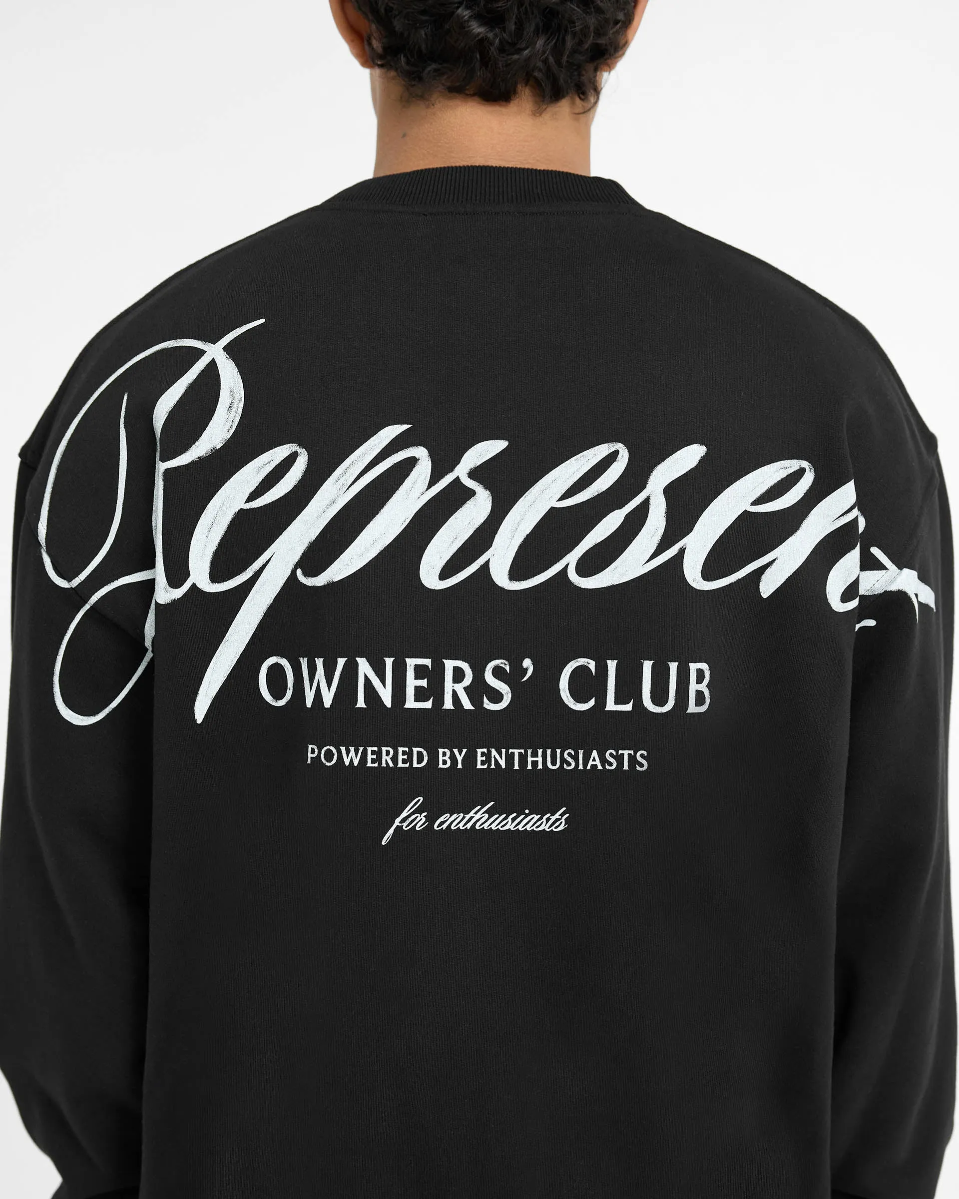 Represent Owners Club Script Sweater - Black