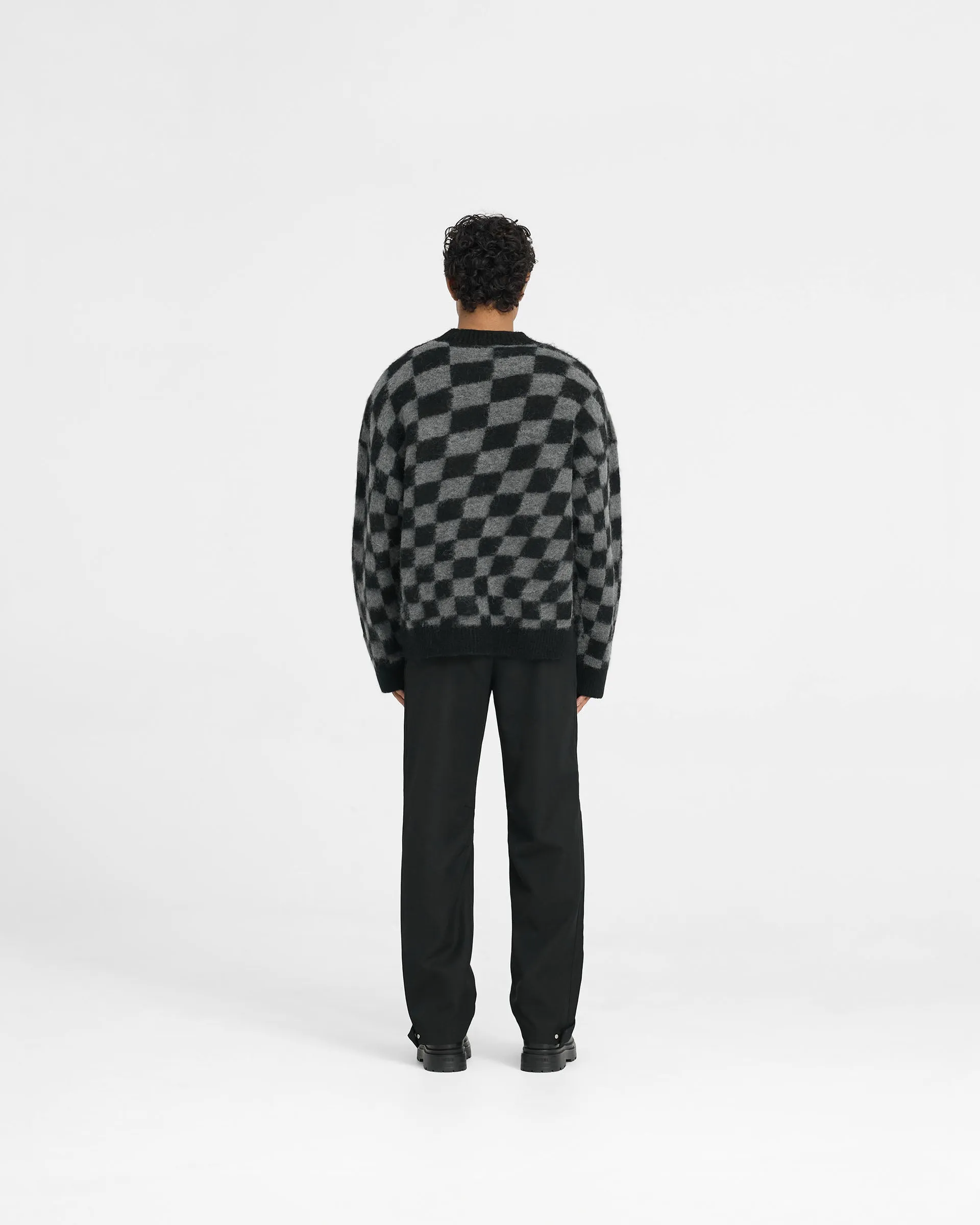 Represent X Belstaff Checkerboard Knit Sweater - Shadow