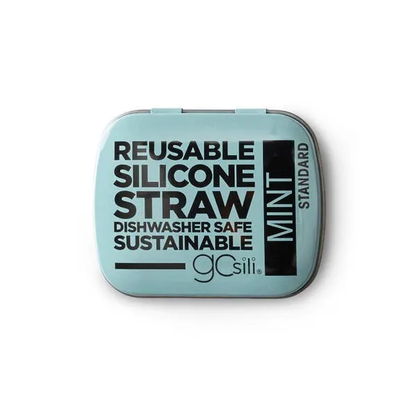 Reusable Silicon Straw + Tin