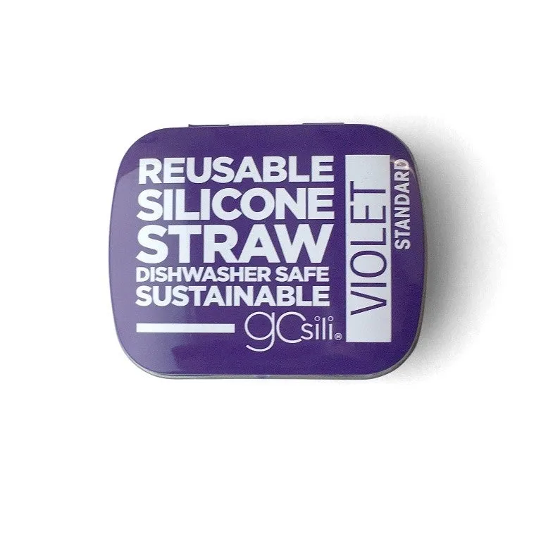 Reusable Silicon Straw + Tin