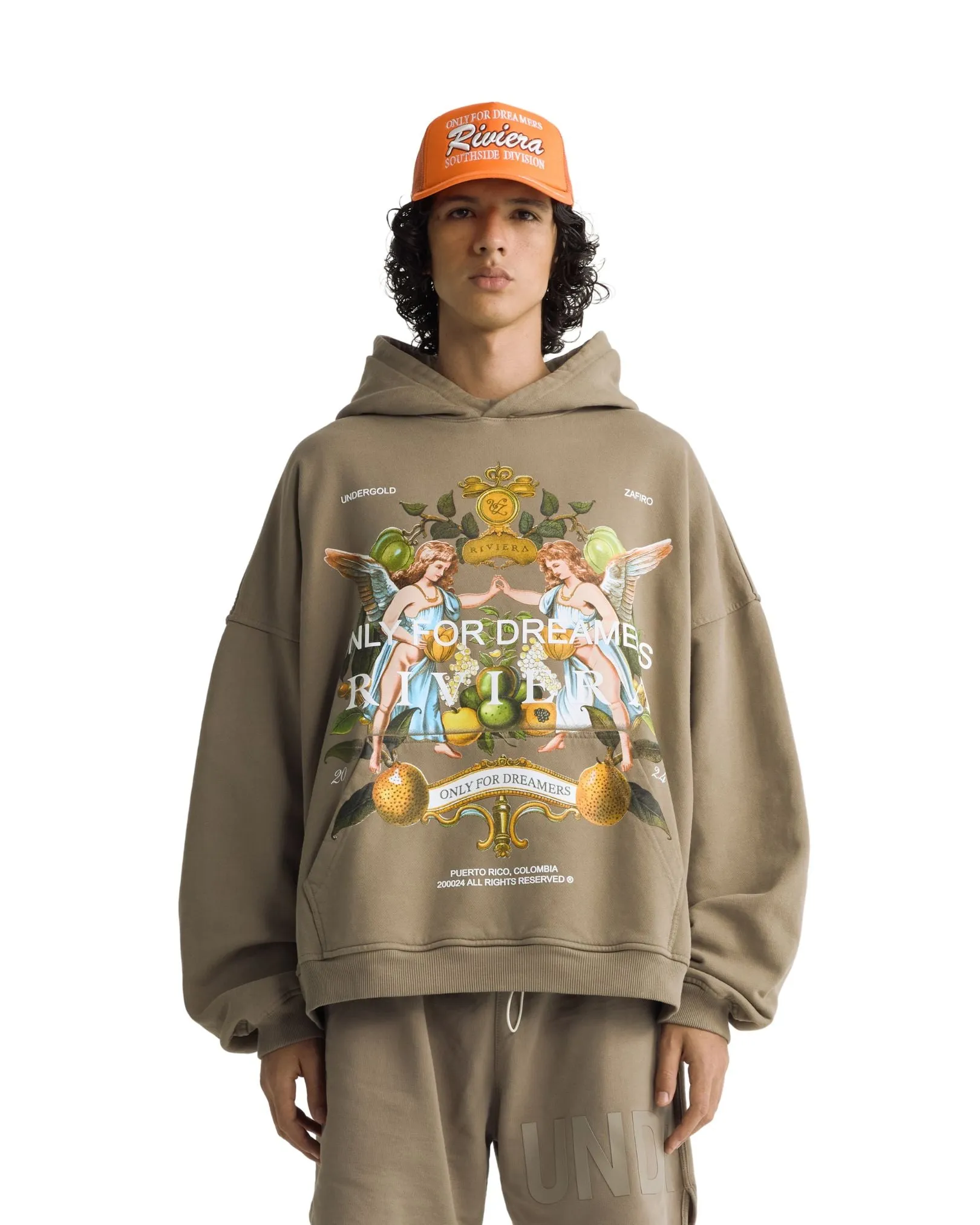 Riviera Fruit Angels Hoodie - Brown