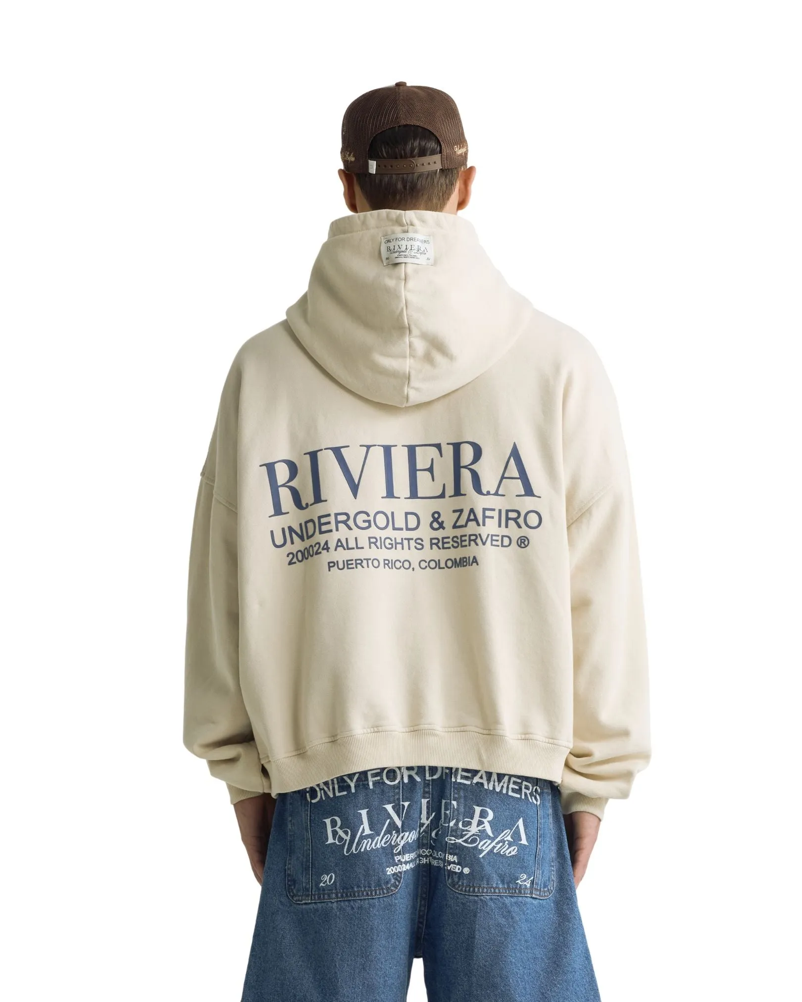 Riviera Trophie Hoodie - Cream