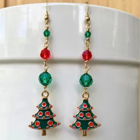 Rockin' Retro Christmas Earrings