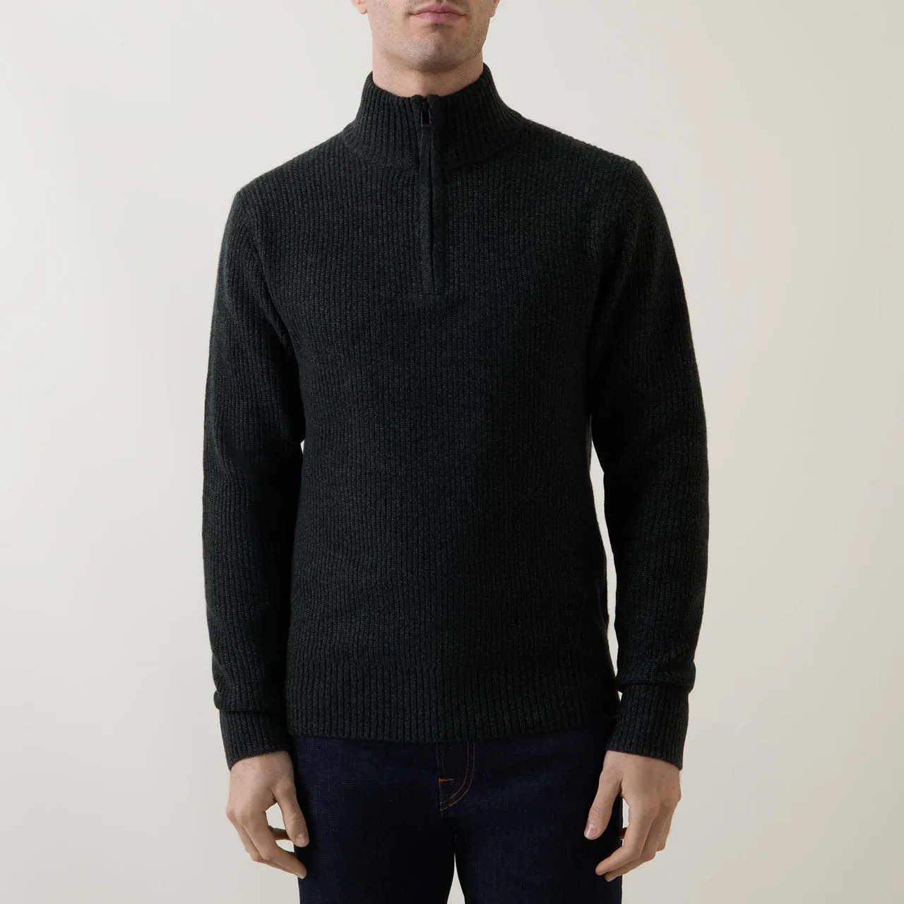 RODD & GUNN Robbies Road Half-Zip Sweater - Dark Green