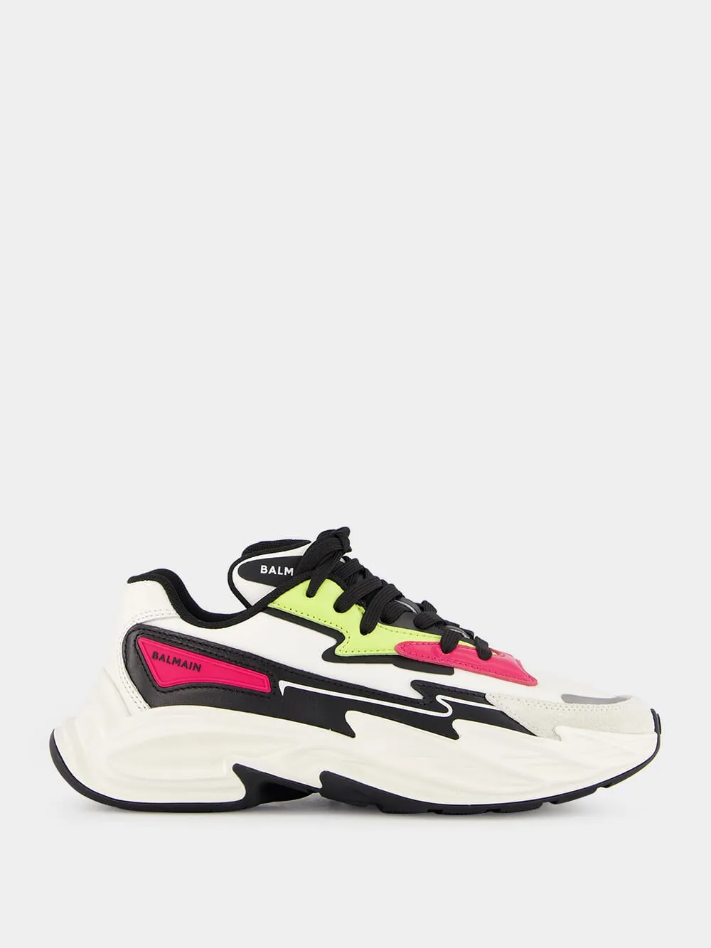 Run-Row Leather And Nylon Sneakers