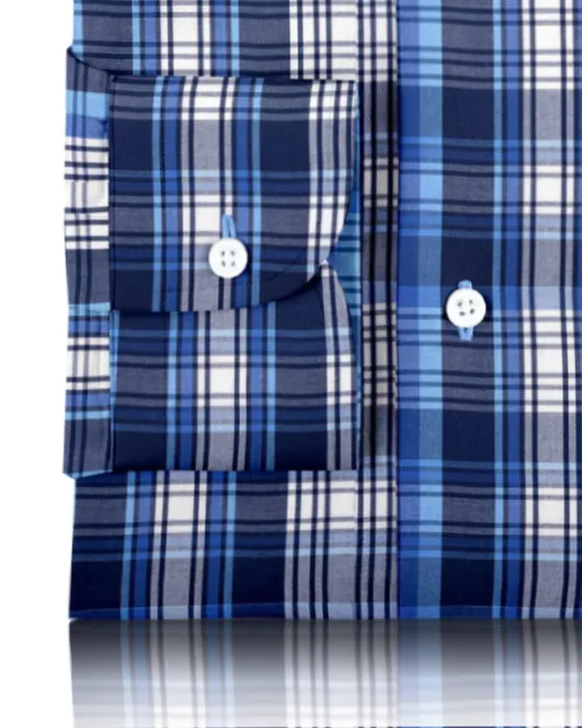 Shades Of Blue Madras Checks Shirt