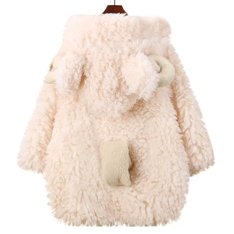 Sheep Plush Thick Hoodie Coat AD12771