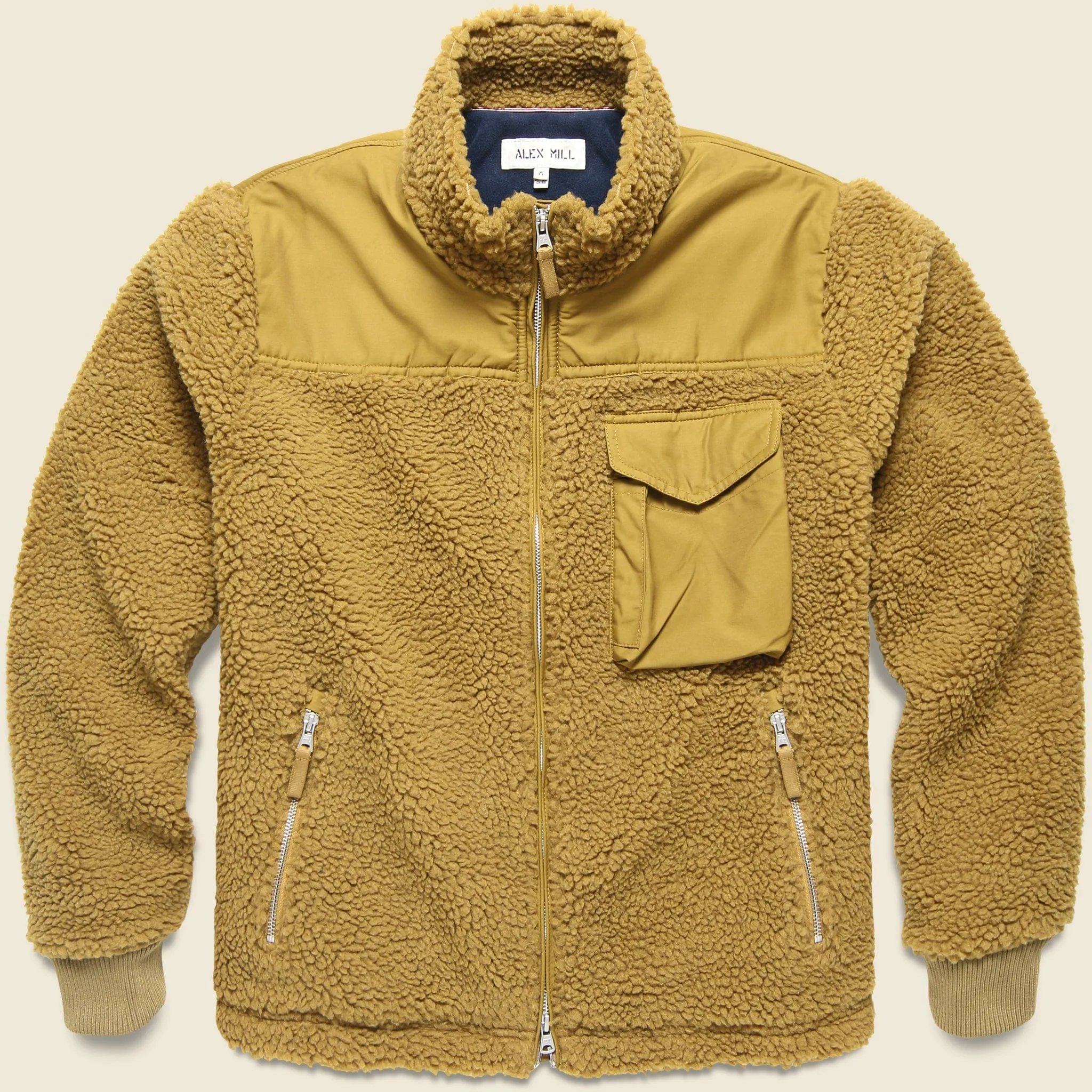 Sherpa Zip Jacket - Golden Khaki