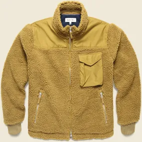 Sherpa Zip Jacket - Golden Khaki