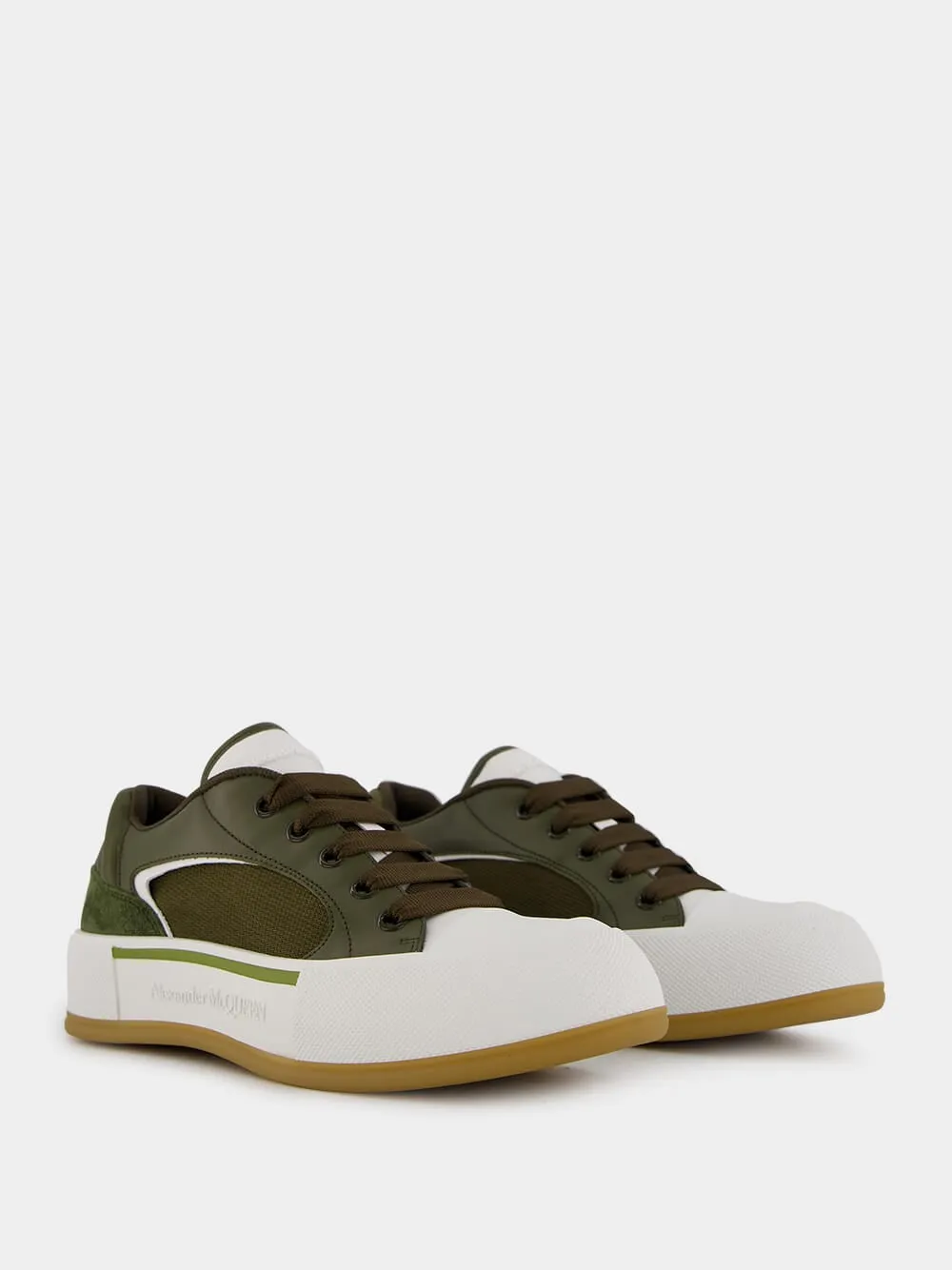 Skate Deck Plimsoll Green Sneakers