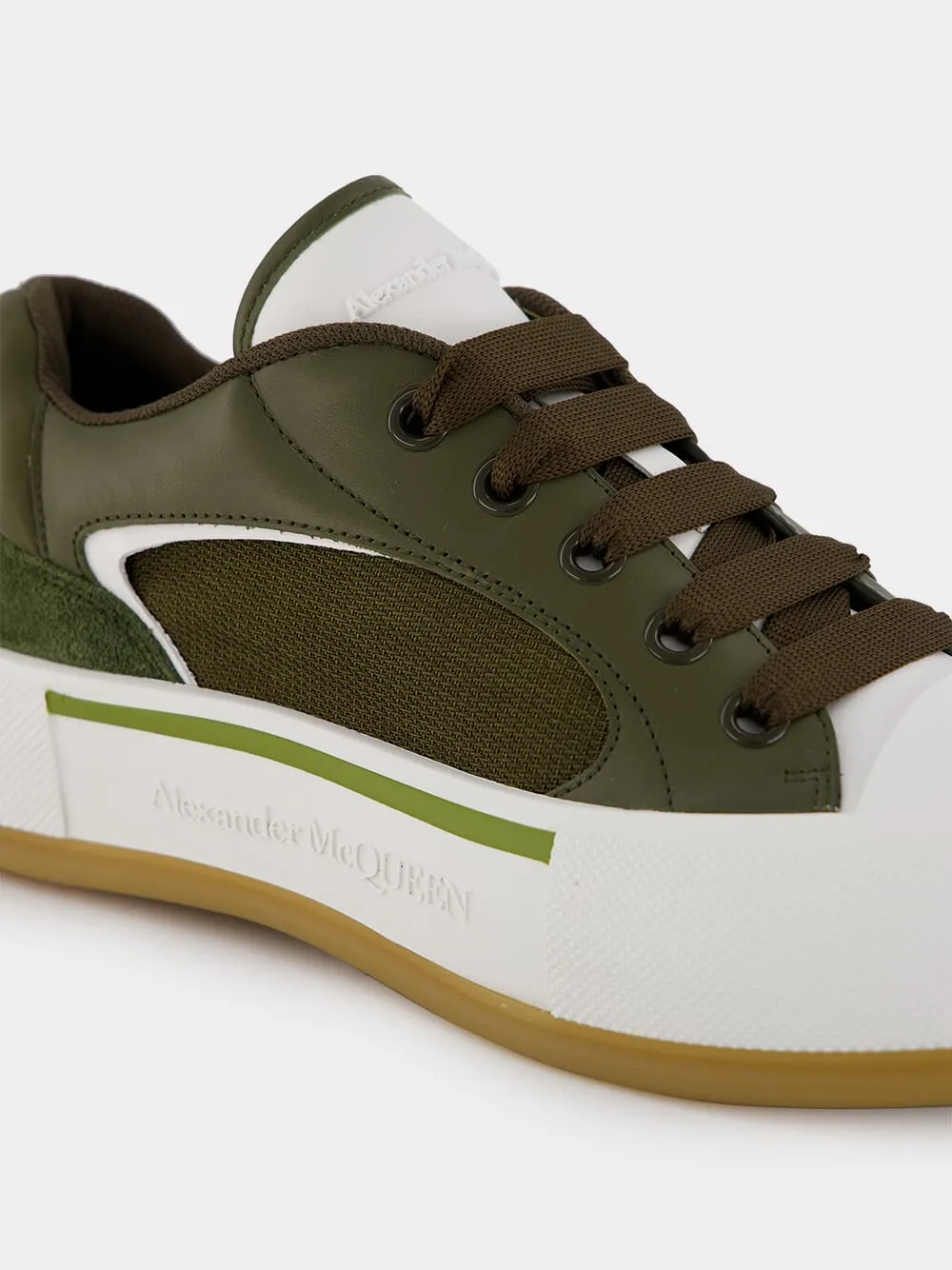 Skate Deck Plimsoll Green Sneakers