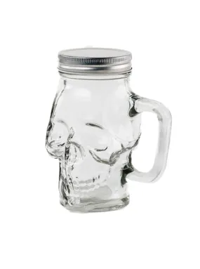 Skull Growler Glass Mug