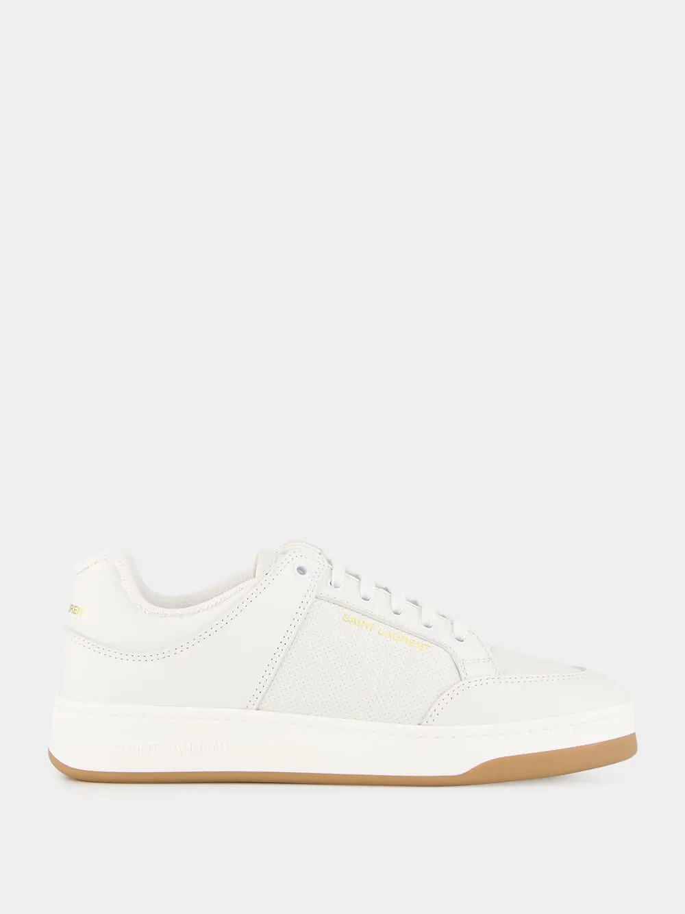 SL/61 Low-Top White Leather Sneakers